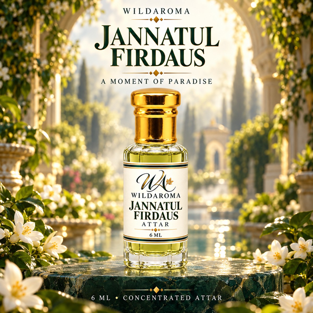 Jannatul Firdaus Luxury Attar - The Emerald Garden of Paradise