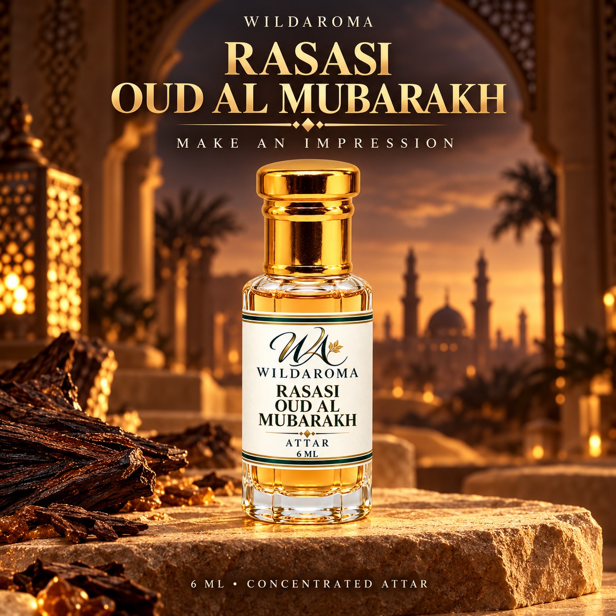Rasasi Oud Al Mubarakh Luxury Attar - Make An Impression